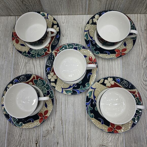 Set Of‎ 5 Christopher Stuart Optima HK201 Pasha’s Palace Cups & Saucers - Picture 2 of 5
